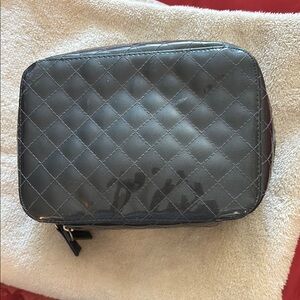 Quilted Grey Trish McEvoy Travel Cosmetic Bag